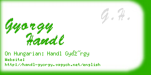 gyorgy handl business card